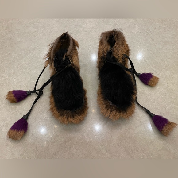 Prada Fur Tassel Self-Tie Boot Size 37 - Picture 9 of 14